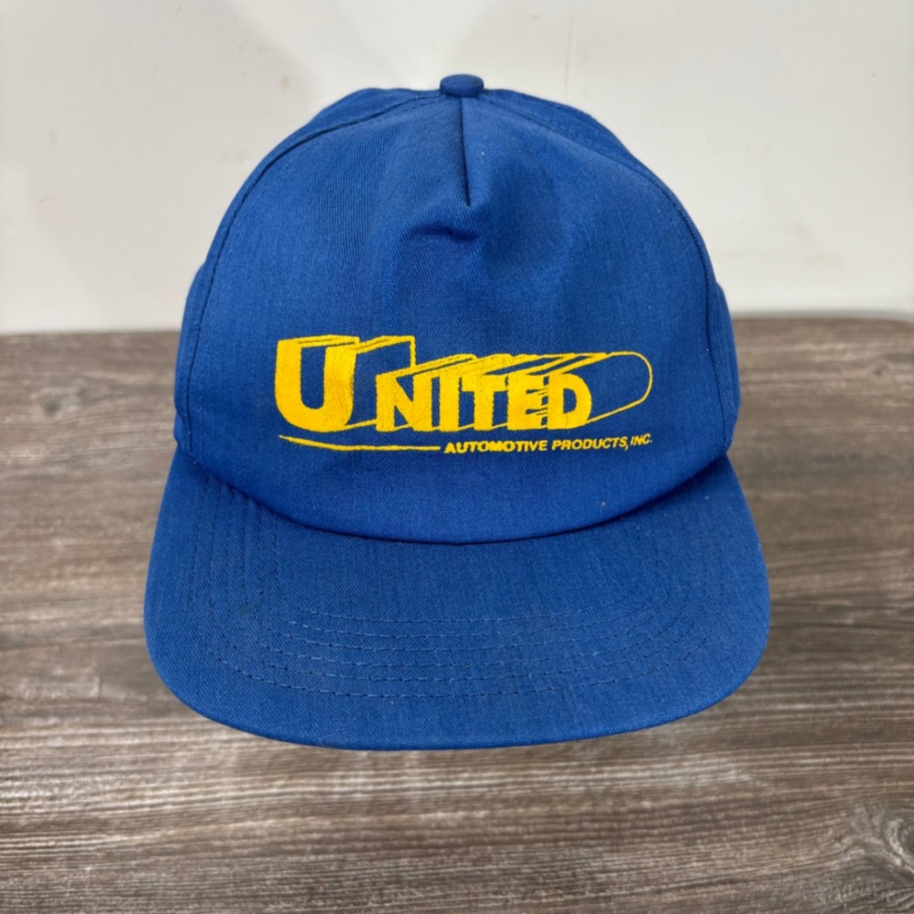 Vintage Regal Headwear United Automotive Products Hat Mens OSFA Blue Snapback